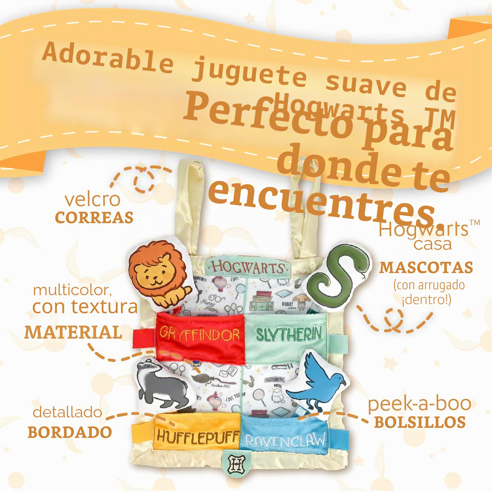 Kids Preferred Harry Potter Hogwarts House Peek a Boo On The Go - Manta de Seguridad para recién Nacidos, bebés y niños pequeños