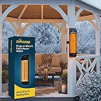 ZeboZap KDHT1500 1500W Infrared Patio Heater - Wall/Post Mount for Gazebos, Pergolas, Decks & Outdoor Spaces w/ Remote