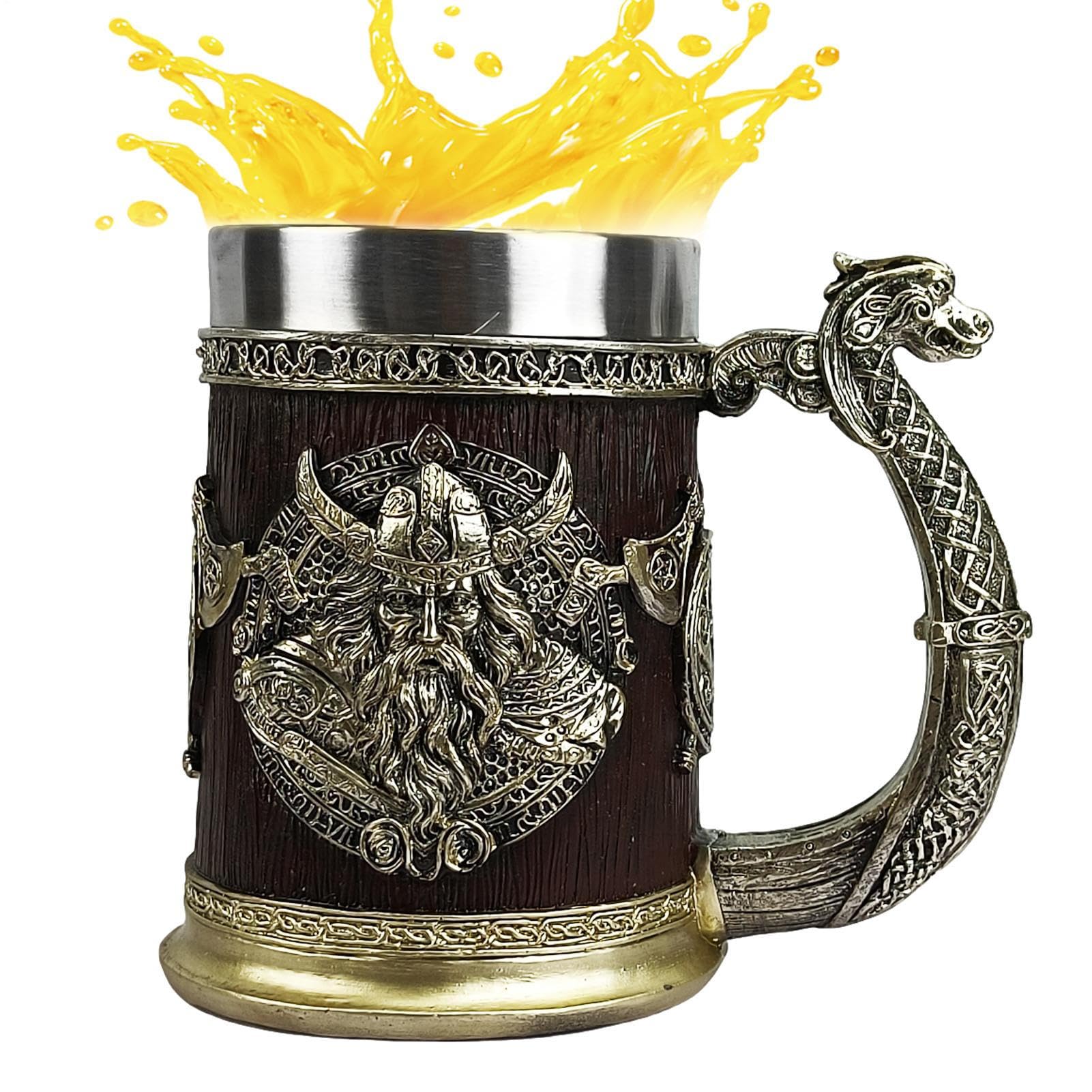 Tasses Wikınger Gobelet à bière 600 ml | Fût à whisky en acier inoxydable