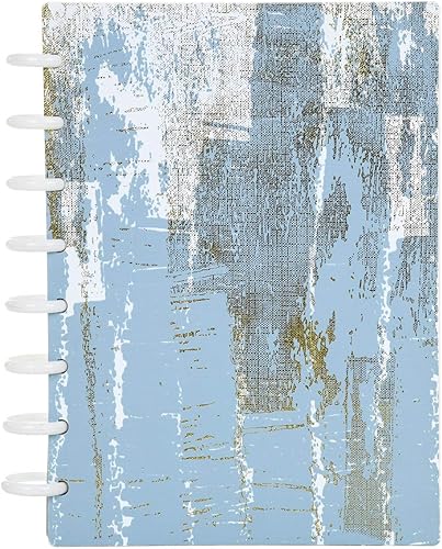 Vista 469 de Talia - Agenda personalizable con aros, (Fireworks Deep Lake, con discos Deep Lake, tamaño mediano (7.5 x 9.75 pulgadas).