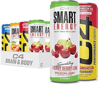 Cellucor C4 Performance & Smart Energy Drink Official Variety Pack | Zero Sugar Carbonated Preworkout Energy | 150+200mg Caffeine with Beta Alanine | 4 Flavors | 12 Fl Oz (12 Pack)
