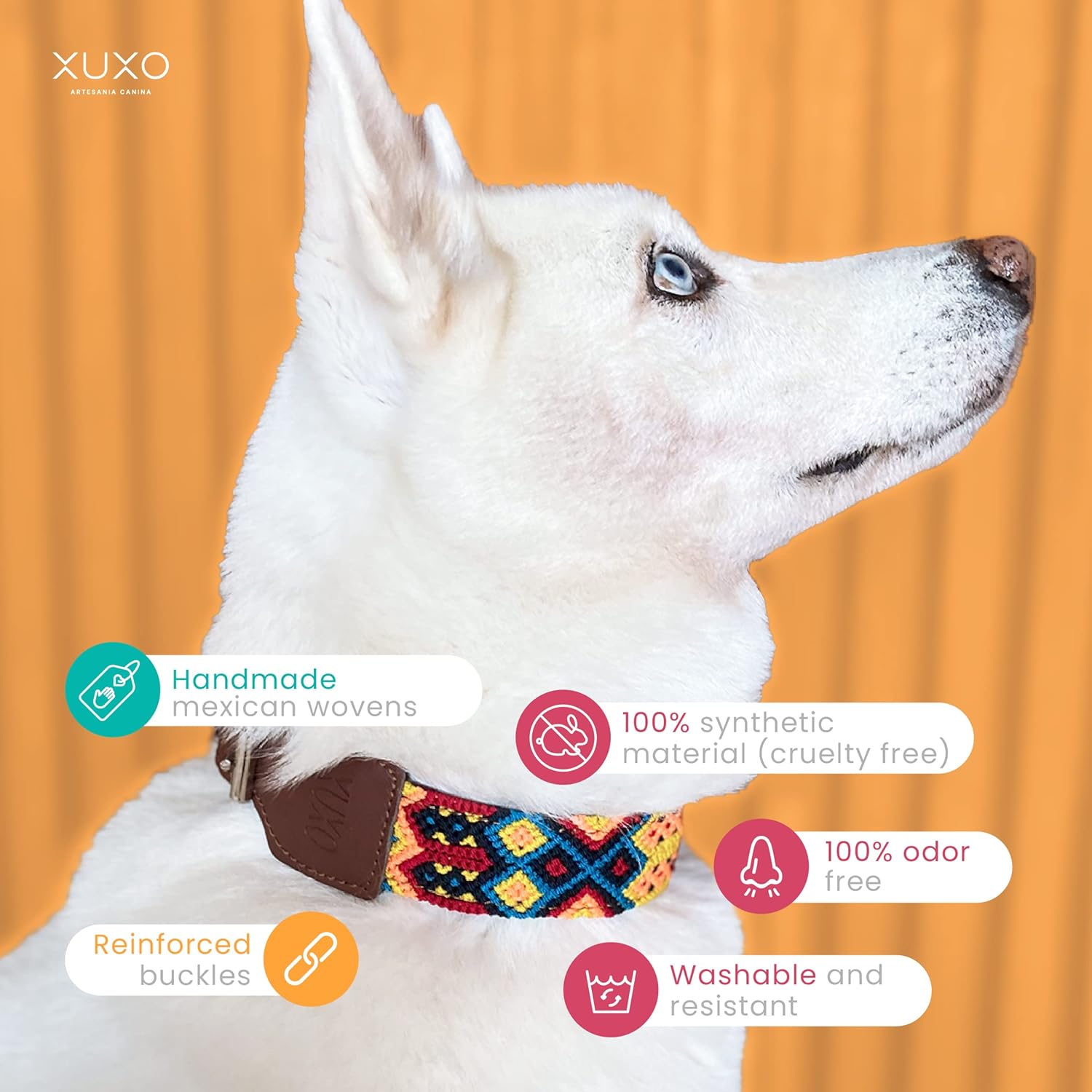 XUXO Dog Leash, Vegan Leather, Handmade, Water Resistant, Durable, El Cuyo, Leash