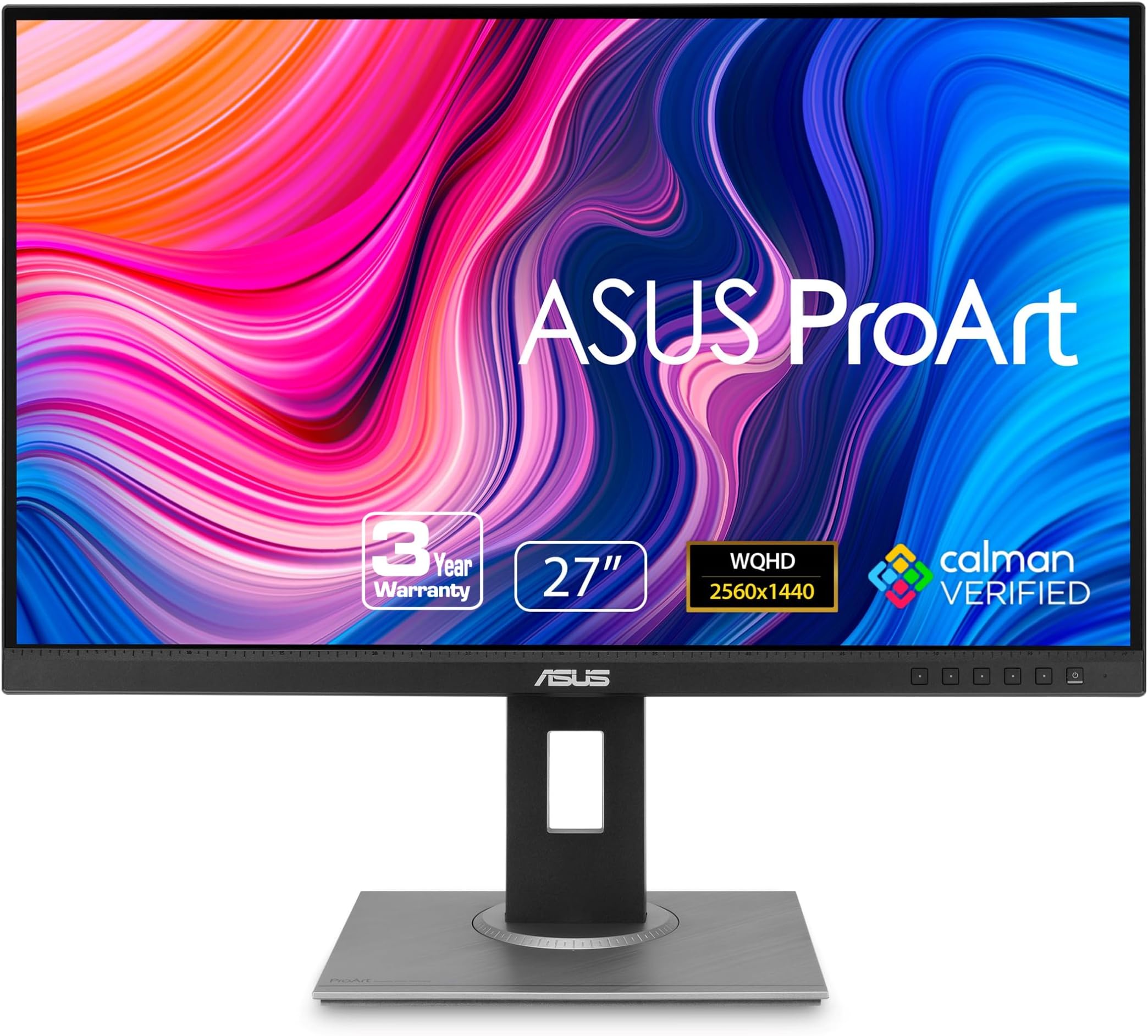 Proart Display PA278QV WQHD, 27 Inch (68.58 Cm) 2560 X 1440 Pixels Monitor, 100% Srgb/Rec. 709, E < 2, IPS, Displayport Hdmi Dvi-D Mini Dp, Calman Verified, Eye Care, Anti-Glare (Black)