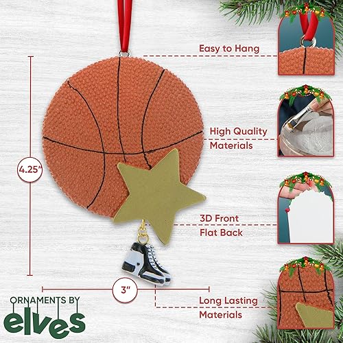 Miniatura 3 de Adornos de baloncesto personalizados, mini adornos de jugador de baloncesto para árbol de Navidad Pelota de baloncesto 3d,Niño afroamericano,Chica