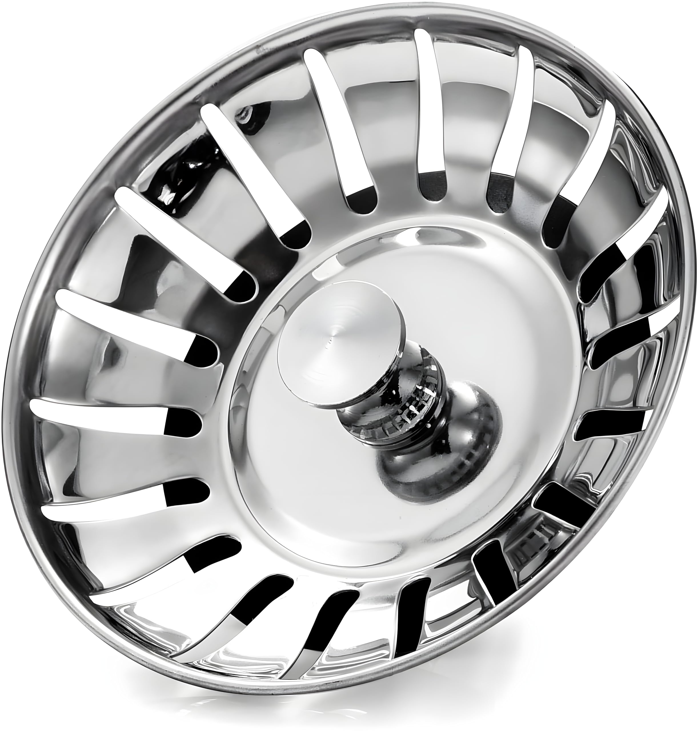 Kitchen Sink Strainer Drainer Plug - 78mm Thick Stainless Steel Replacement Sink Plugs Stopper for Drain and Filter in Kitchen and Bathroom Sinks Hole, Diameter 78mm