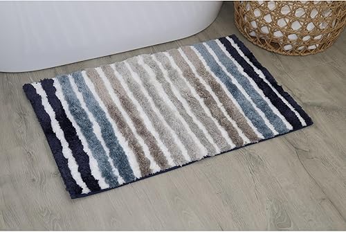 Miniatura 21 de Alfombras de baño extra suaves, absorbentes, antideslizantes, de secado rápido, lavables a máquina, de felpa cómodas para suelo de baño, bañera,