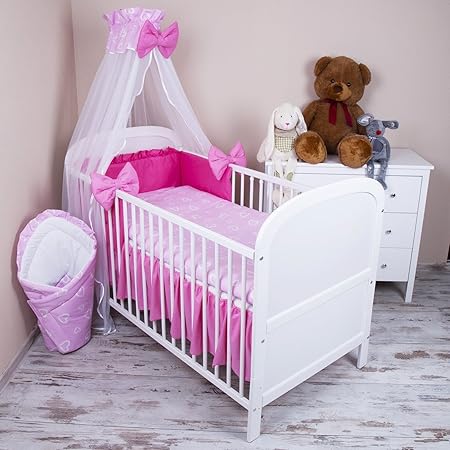 Parure De Lit Bebe 5 Pieces Avec Lit Et Mousseline De Soie Drape 100 X 135 Cm Motif Cœurs Rose Amazon Co Uk Baby Products Parure De Lit Bebe 5 Pieces Avec Lit Et Mousseline De Soie Drape 100 X 135 Cm Motif Cœurs Rose Amazon Co Uk Baby Products