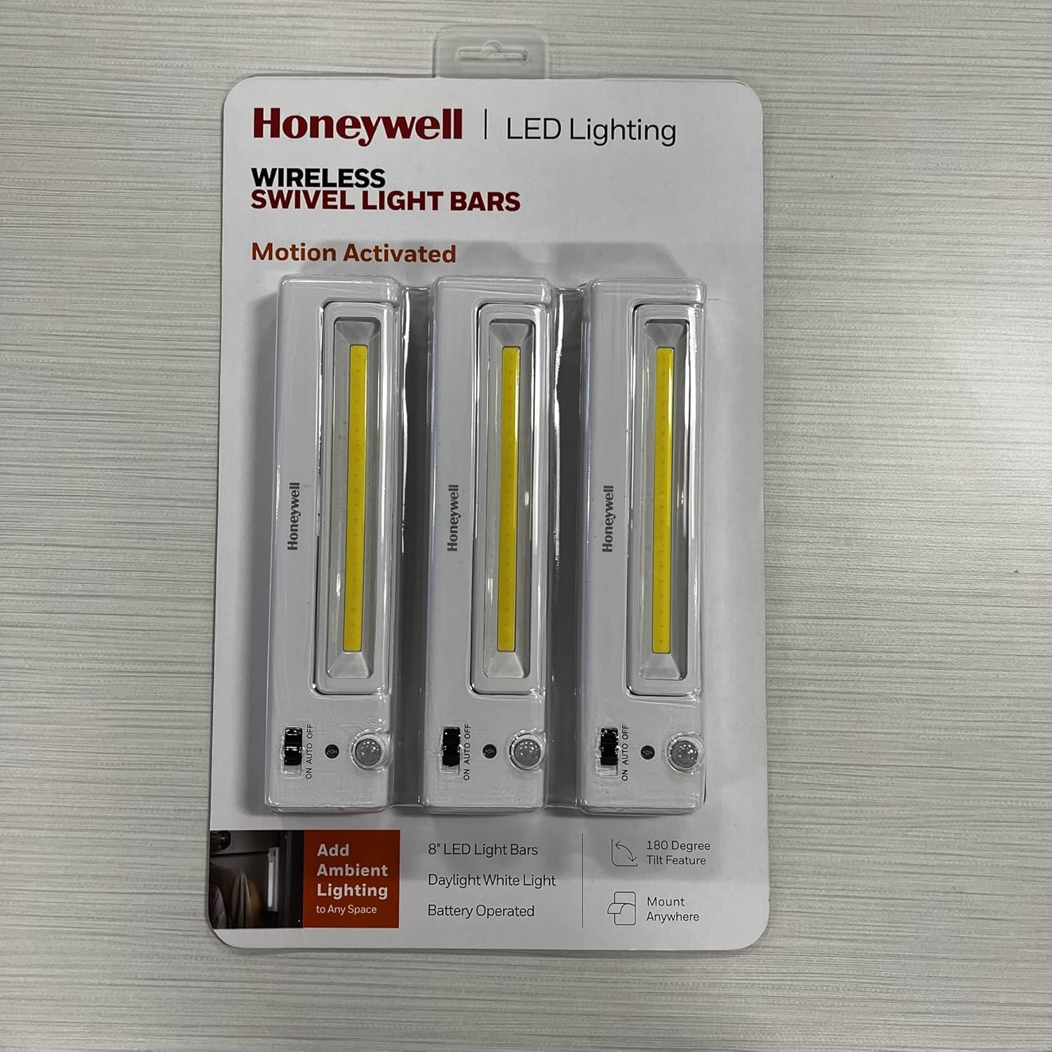 Honeywell Wireless LED Swivel Under Lighting, Motion Sensor, 8