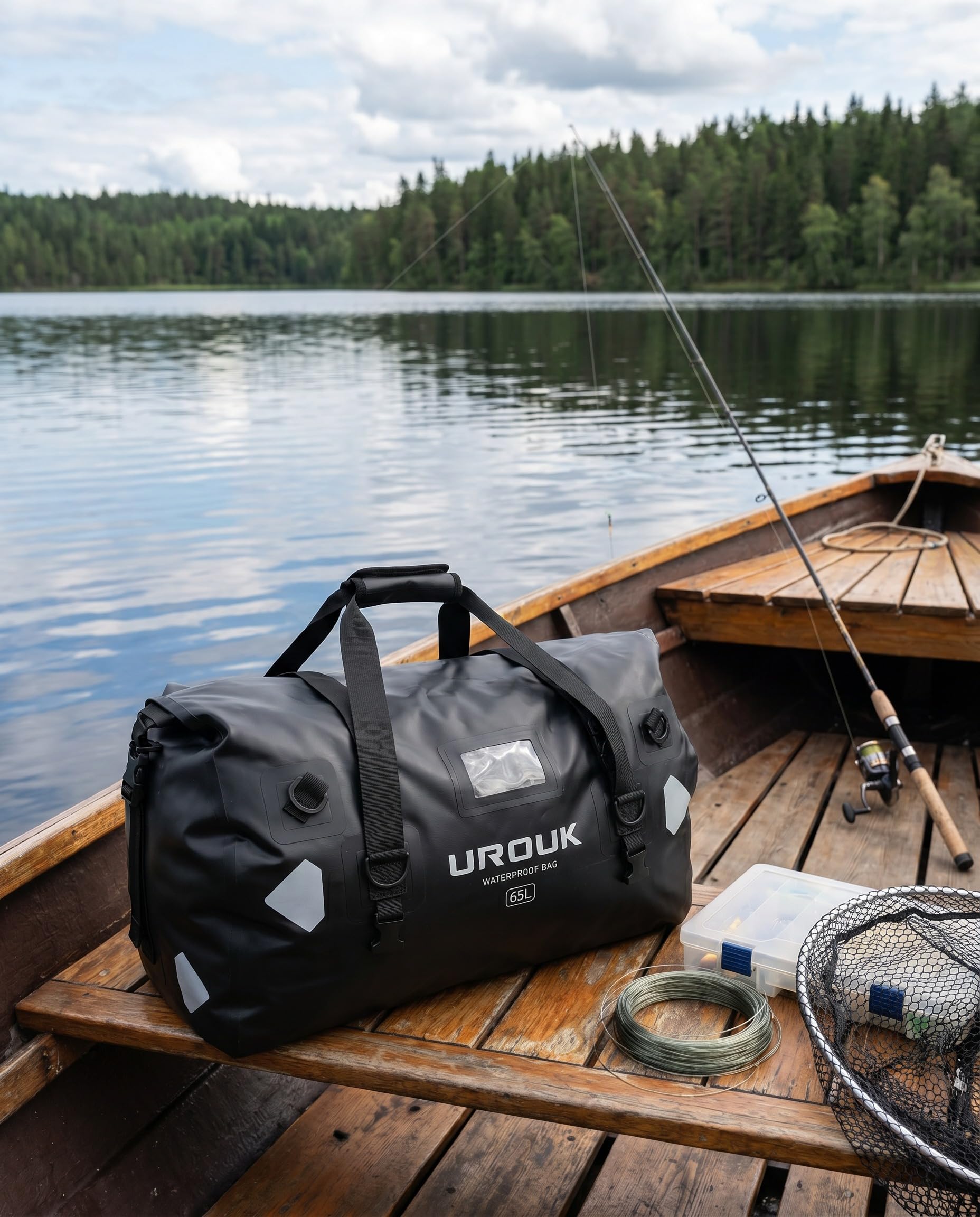 wasserdichte Rucksack 40L 66L 90L wasserdichte Reisetasche, Hecktasche Motorrad Duffel Bag mit Innentasche und Rolltop, Seesack für Motorradfahren, Angeln, Voyager, Camping, Rafting