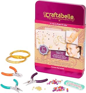 – Crystal Twists Creation Kit – Wire Jewelry Making Kit – 86pc Jewelry Set with Beads and Tools – DIY Jewelry Kits for Kids Aged 8 Years +