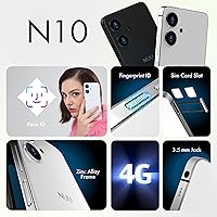 Vista 6 de NUU Teléfono celular básico N10 para T-Mobile, Mint, Metro, Qlink, Tello y más 4 GB/128 GB, perfecto para adolescentes, Dual SIM 4G, Octa-Core 6.6