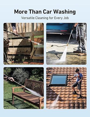 Miniatura 8 de AstroAI Paquete de 5 puntas de boquilla de pulverización para lavadora a presión, 5 ángulos de limpieza, conector rápido de 14 pulgadas, tamaño de