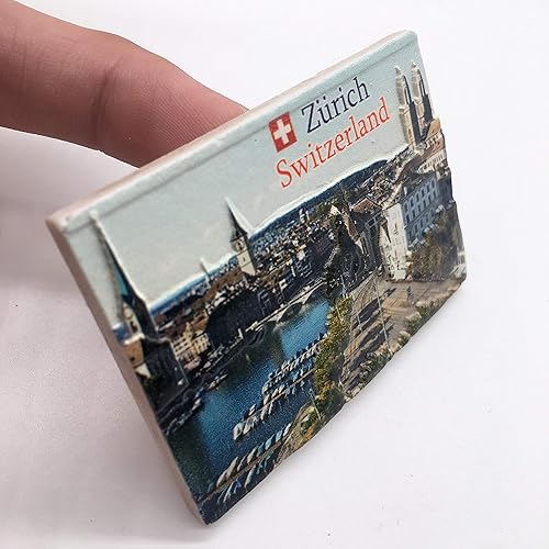 Miniatura 6 de Imán de nevera Lago Zurich Suiza Resina 3D Artesanía Artesanía Turística Viaje Ciudad Recuerdo Colección Letra Frigorífico Pegatina