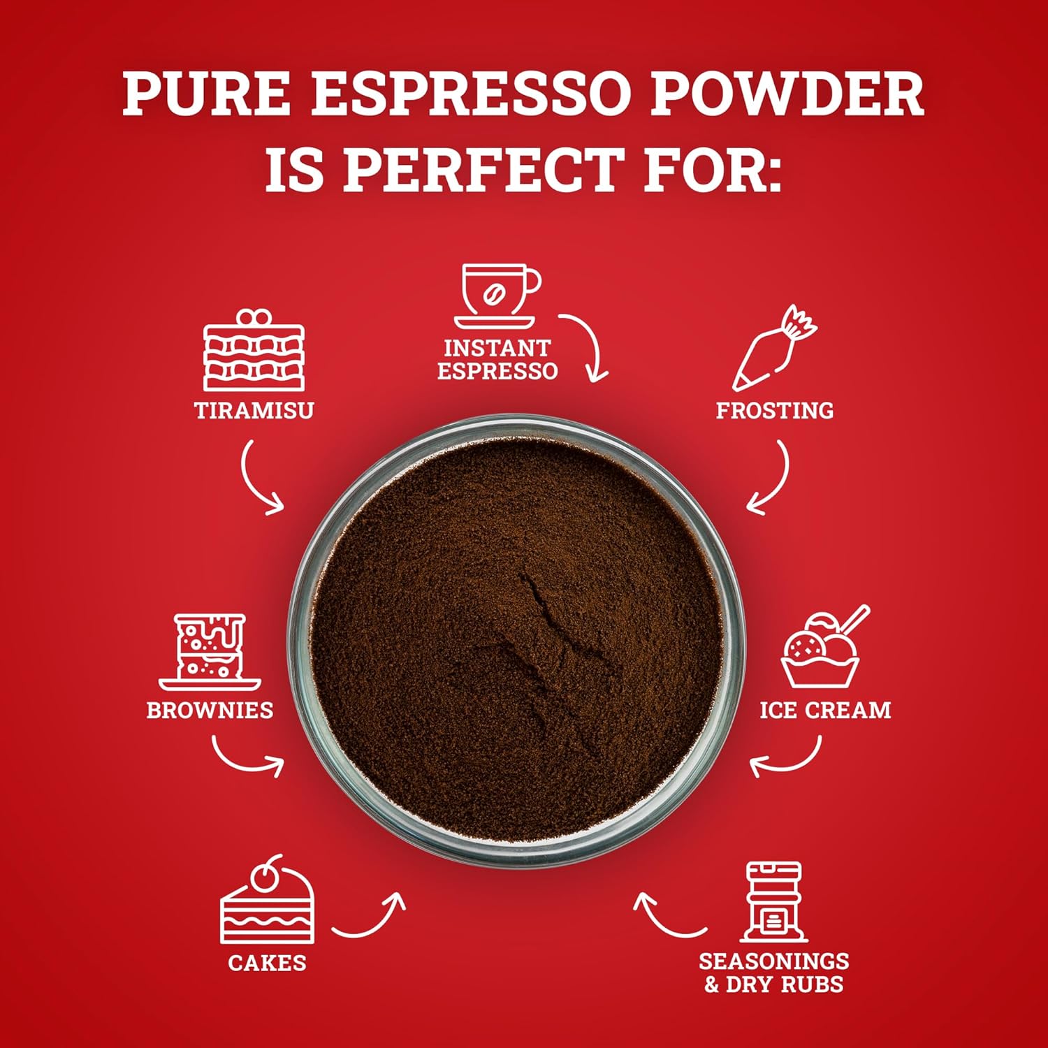 Hoosier Hill Farm Pure Espresso Powder, 8oz (Pack of 2)