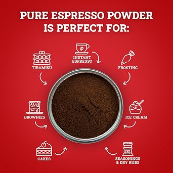 Hoosier Hill Farm Pure Espresso Powder, 8oz (Pack of 1)