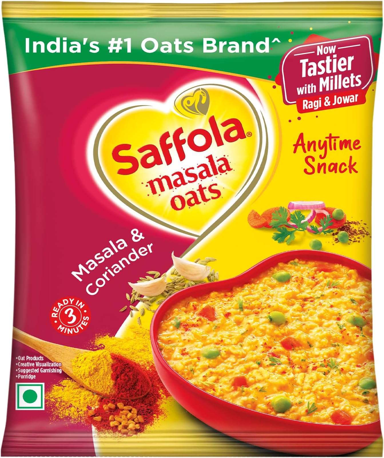 Masala Oats Masala and Coriander Oats 39 grams (1.37 oz) Vegetarian oatmeal India