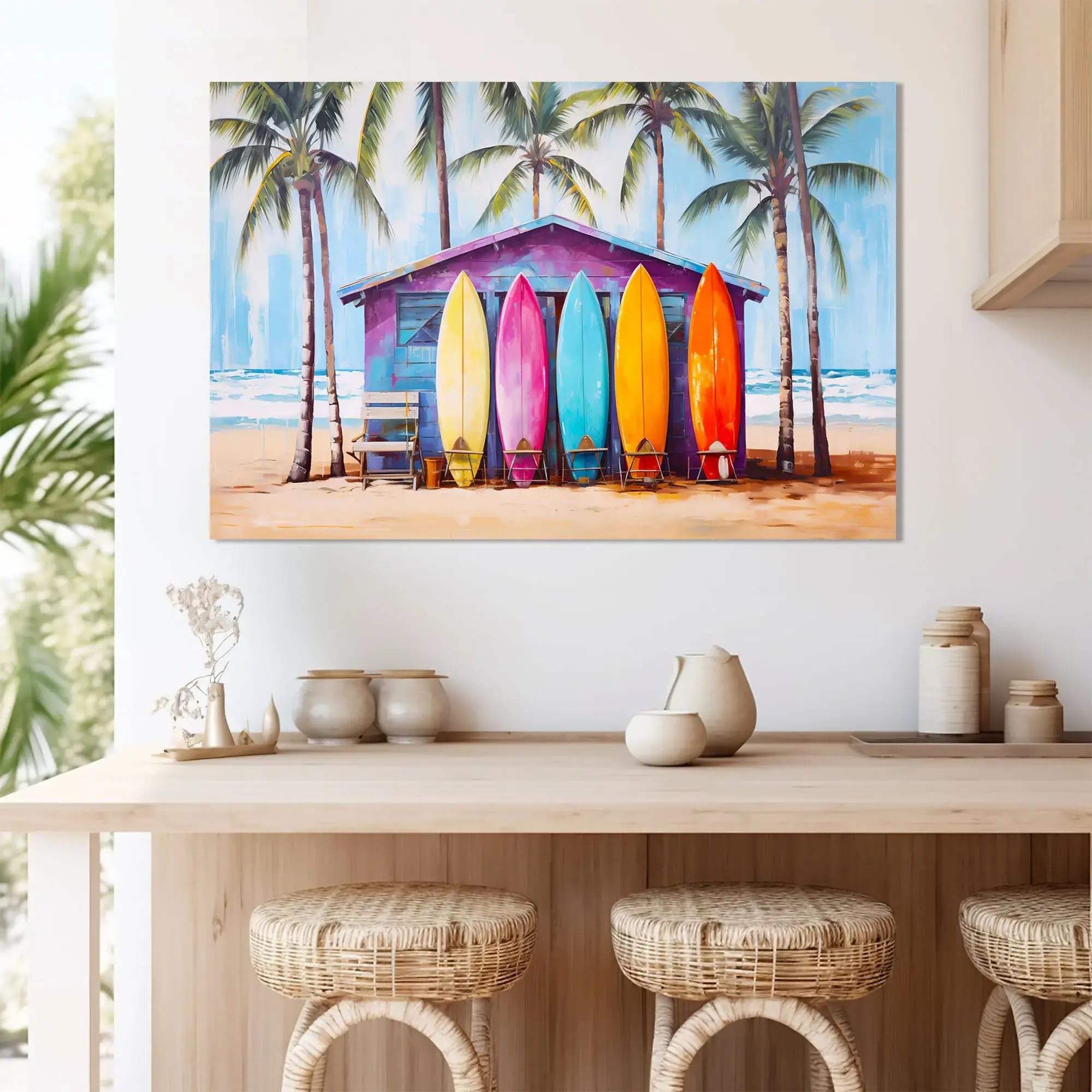 Tableau mural sur toile de surf haut de gamme 70x100 cm encadré - 8