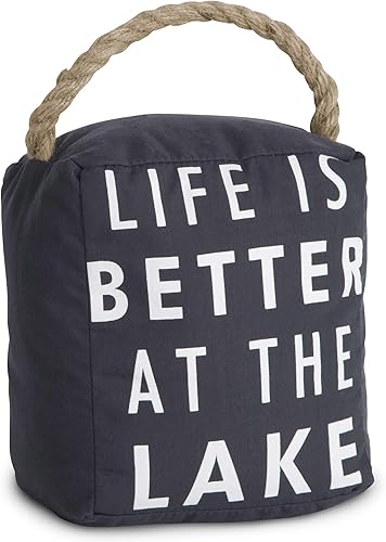 Pavilion Gift Company 72158 At the Lake - Tope para puerta, 5 x 6 pulgadas, color negro