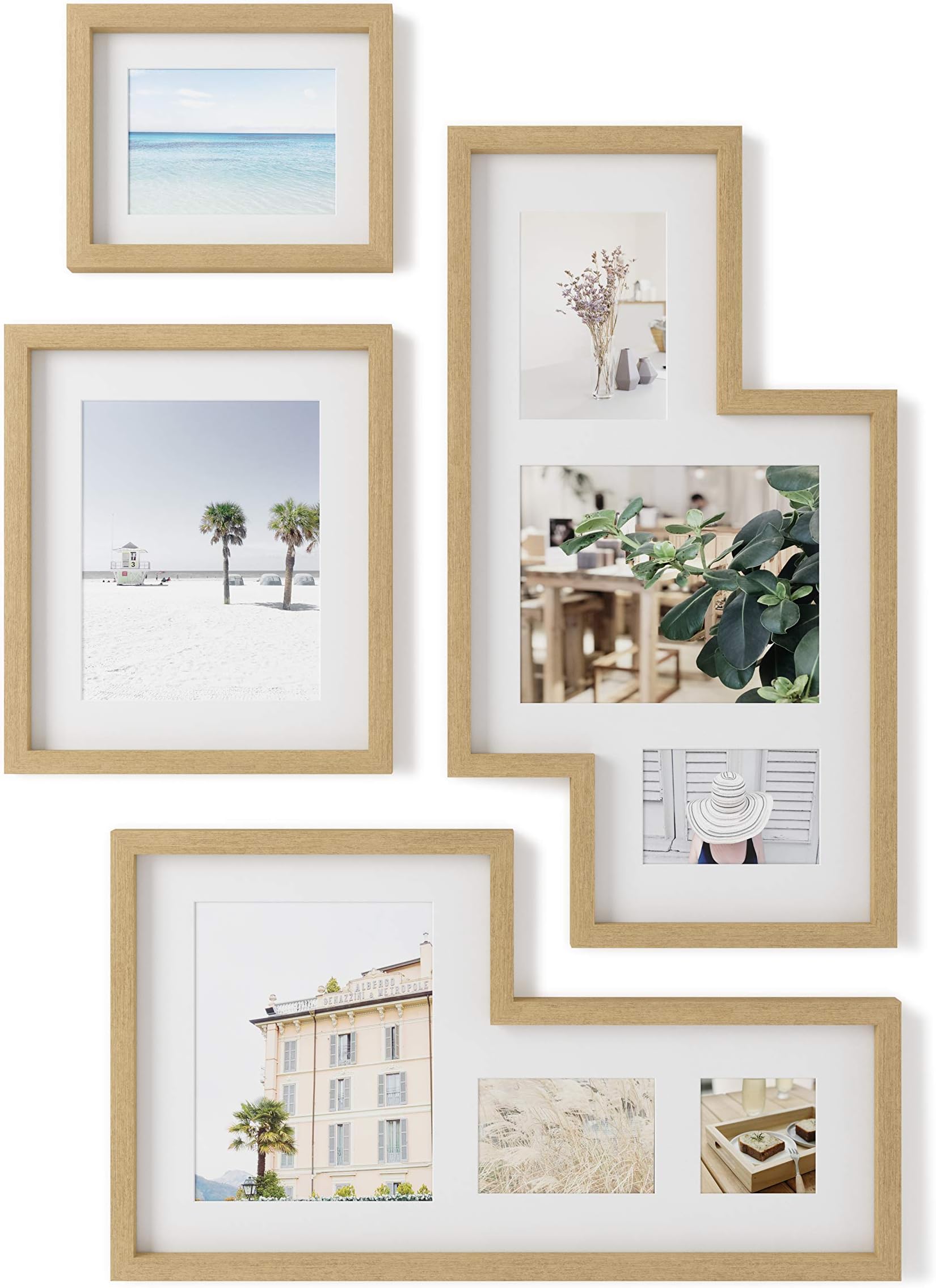 Umbra Gallery Collage Picture Frame Set, Natural, Set of 4 : Amazon.co ...