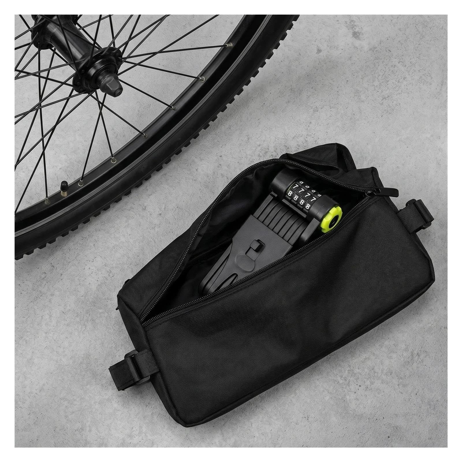 1 candado de bicicleta de acero plegable.