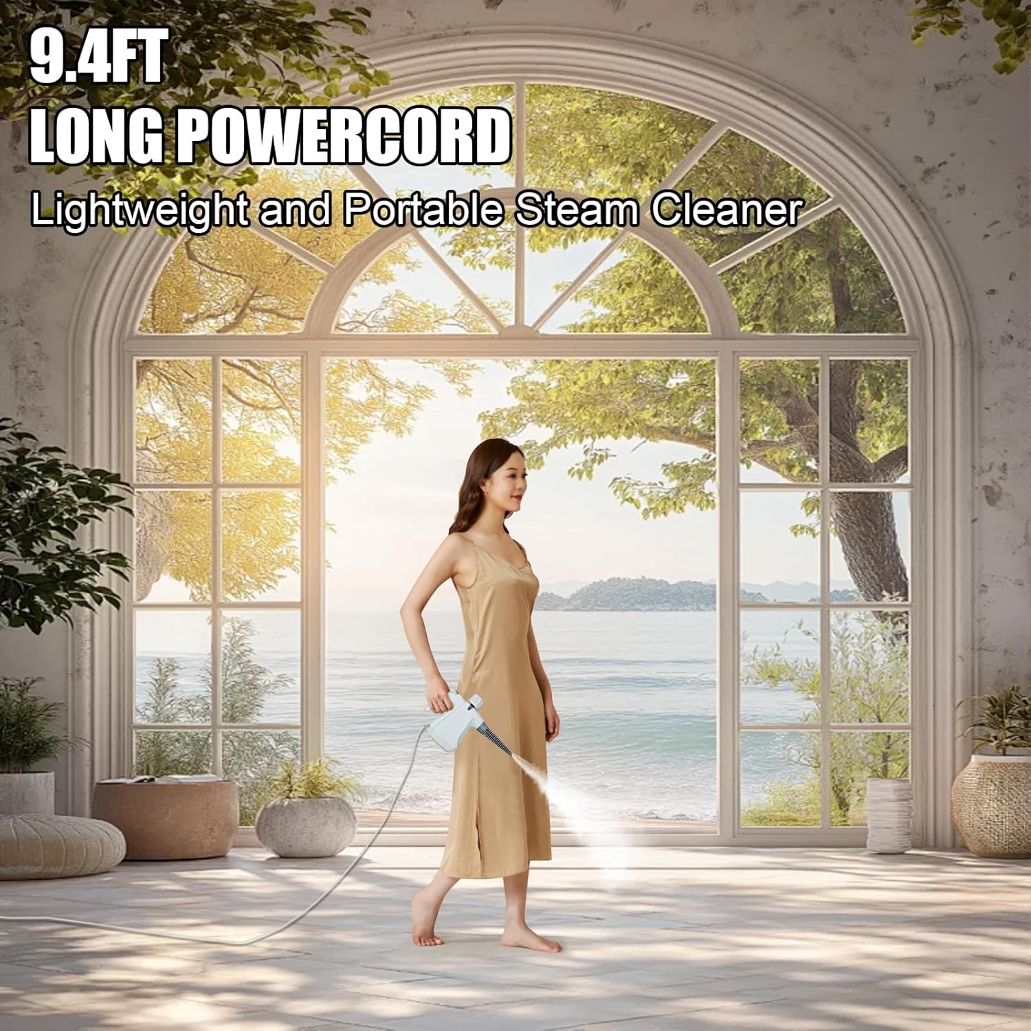 Handheld Steam Cleaner, Multi-Purpose Portable Steamer for Home, Complete Kit of Accessories for Cleaning Floor, Upholstery, Grout and Car - Image 9