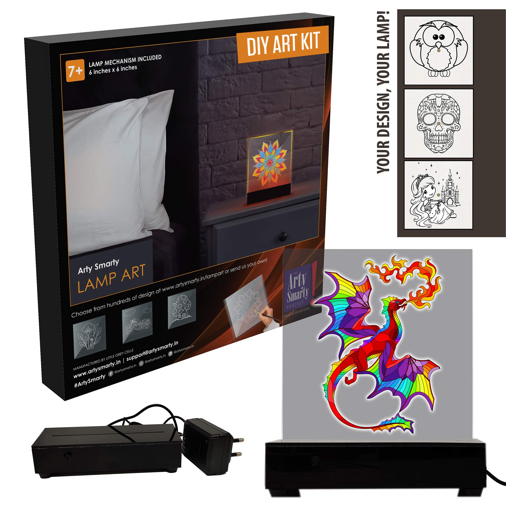 Arty Smarty: Powered by Art Intelligence Night Lamp, Acrylic