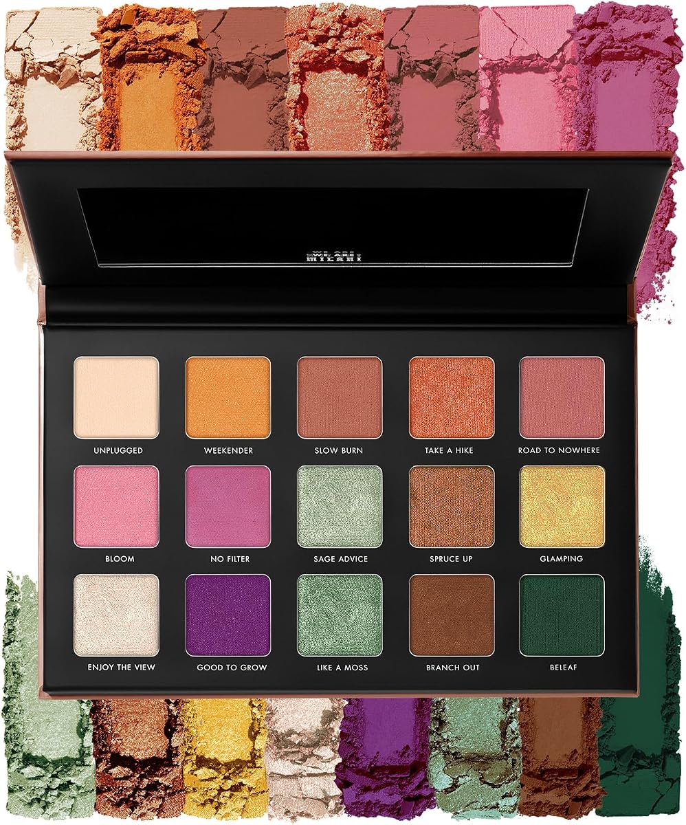 Milani Gilded Terra Eyeshadow Palette - Paletas de sombras de ojos para un color intenso, 15 sombras de ojos hiperpigmentadas