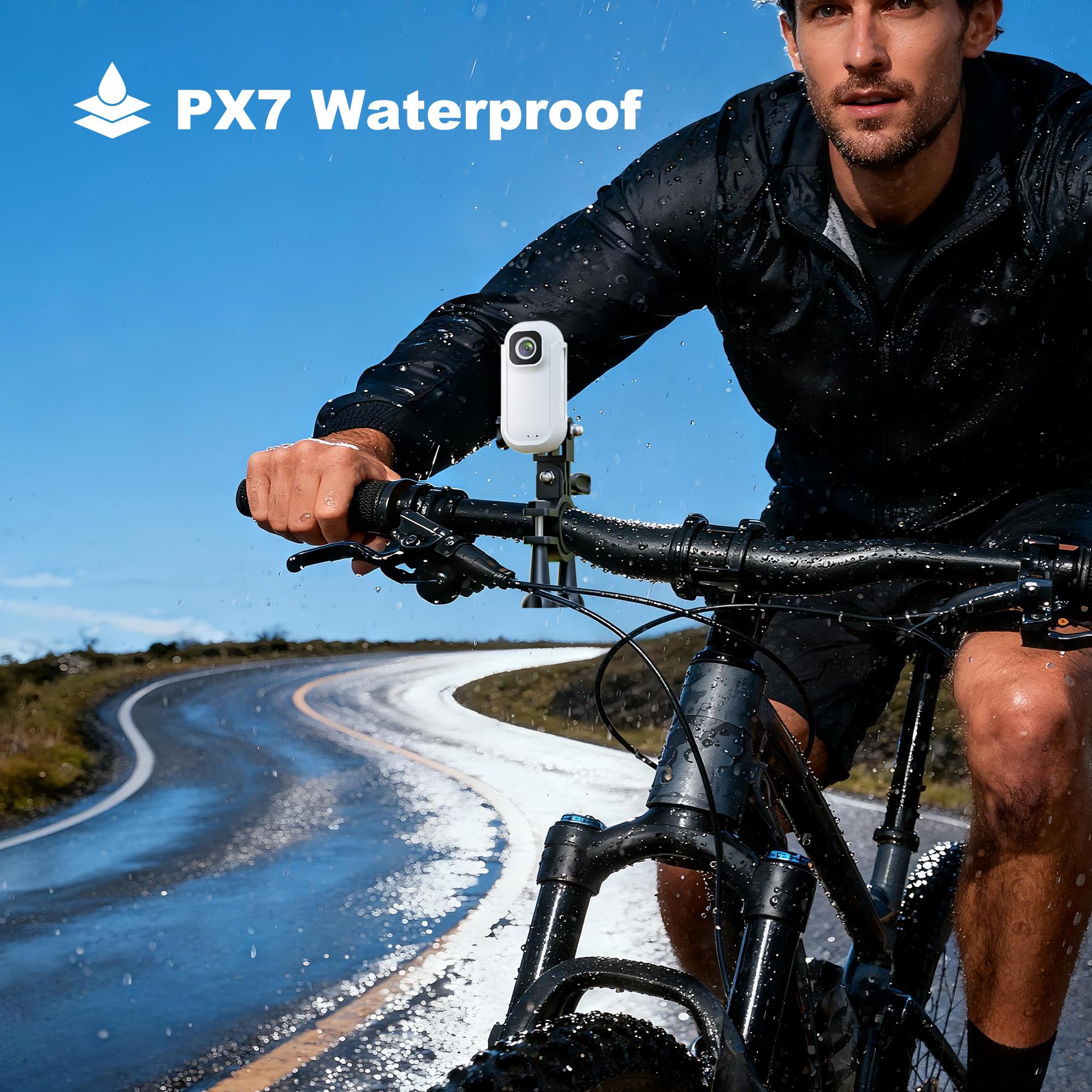 4K 128GB Wi-Fi Mini Action Camera, Body cam portatile con borsa di ricarica