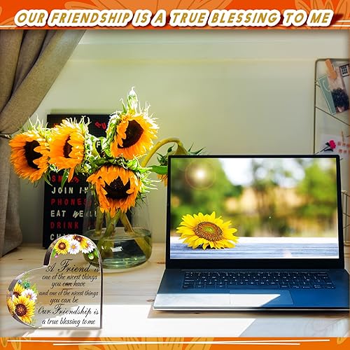 Vista 27 de Spiareal Regalos de amigos para mujeres, placa de amistad para mejor amiga, Acción de Gracias, Navidad, mejor hermana de flores, regalo
