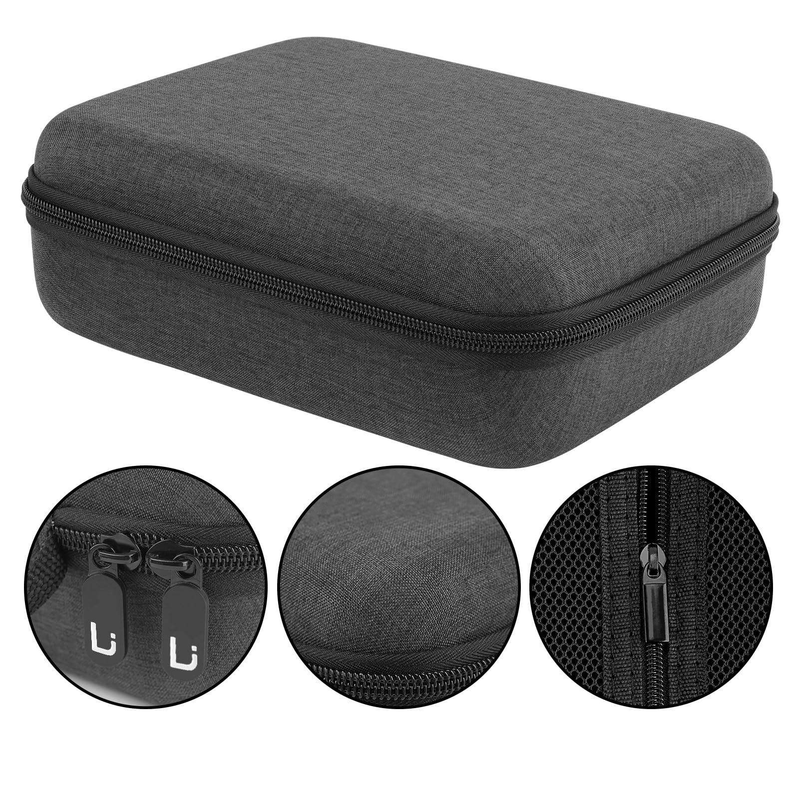Linkidea Funda rígida de Viaje Compatible con Zoom G1X Four, B1X Four, A1X Four, procesador multiefectos para Guitarra y bajo (Gris Oscuro)