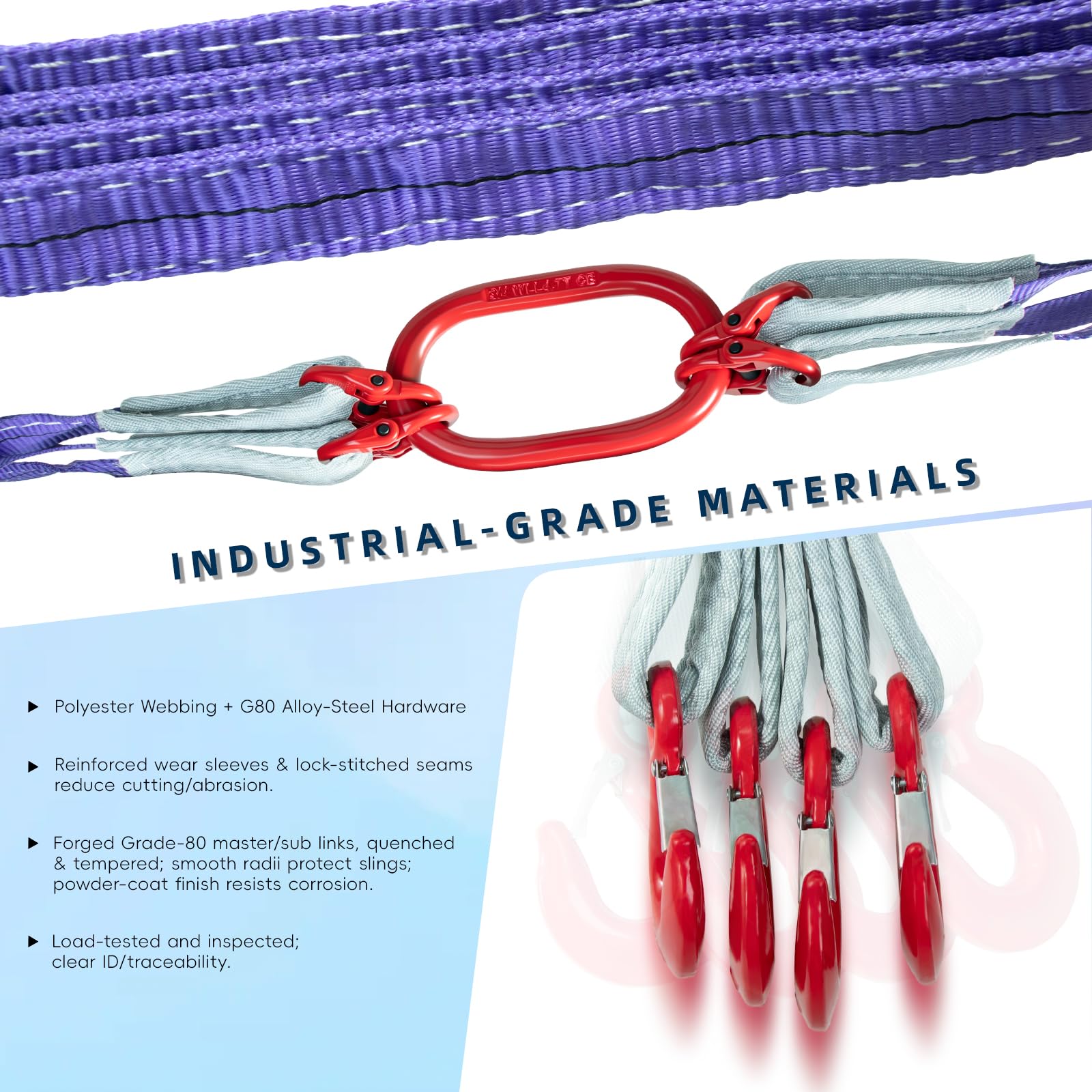 10ft Web Sling - 8800 lb Lifting Capacity -5