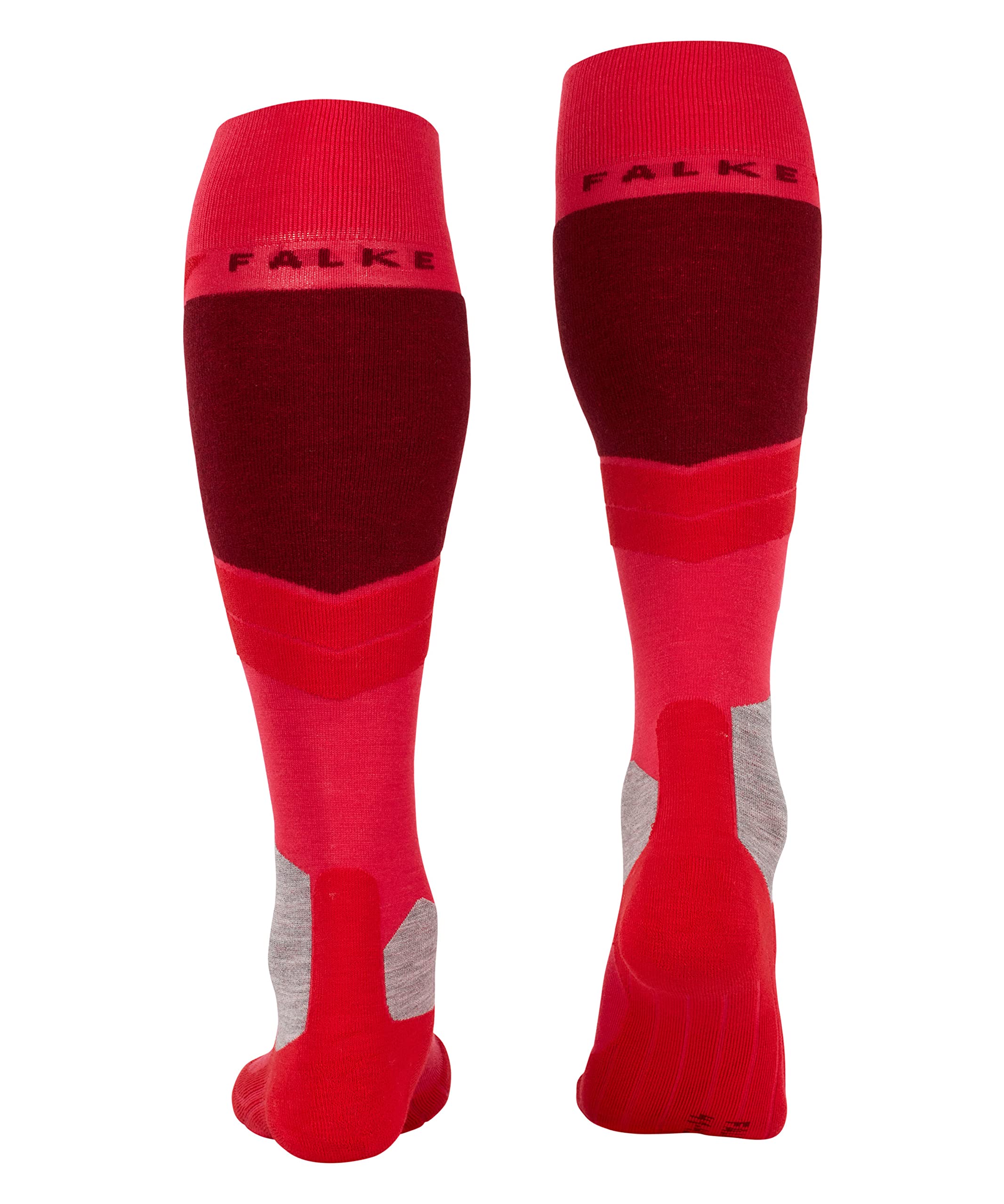 FALKE Kobiety Skarpety narciarskie SK4 Advanced W Kh Wełna ciepłe cienkie 1 Para, Czerwony Rose 8680-O, 39-40
