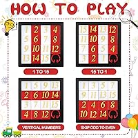 Vista 3 de Juego de rompecabezas de 24 piezas con 15 números de diapositivas, juego educativo de inteligencia y coeficiente intelectual para adolescentes