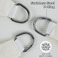 Vista 4 de Shade&Beyond - Toldo parasol tipo vela triangular de 8 x 8 x 8 pies, para patio, bloqueo de rayos ultravioleta, para instalaciones y actividades al