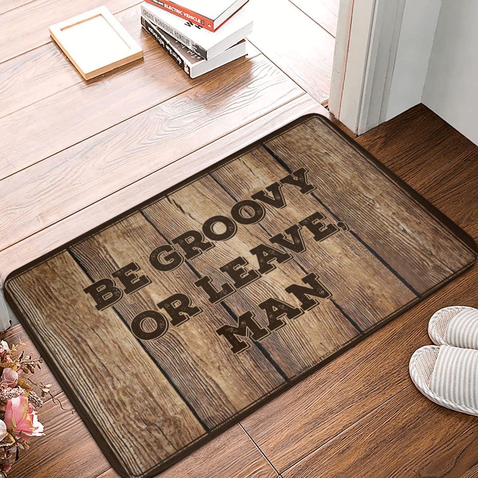 Paillasson d'hiver extérieur robuste style rétro Be Groovy tapis de porte 50x80