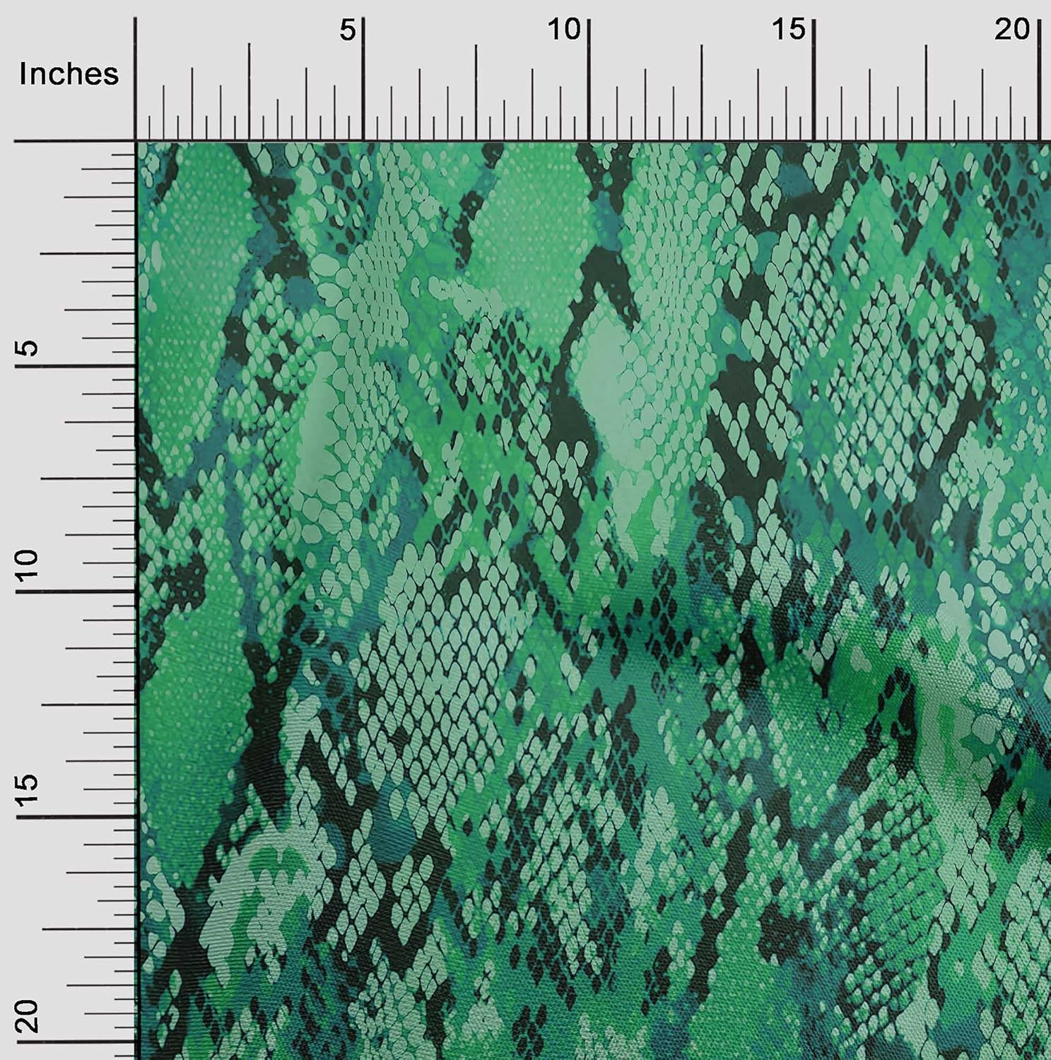 oneOone Polyester Spandex Green Fabric Animals Quilting Supplies Print Sewing Fabric by The Yard 56 Inch Wide-1X