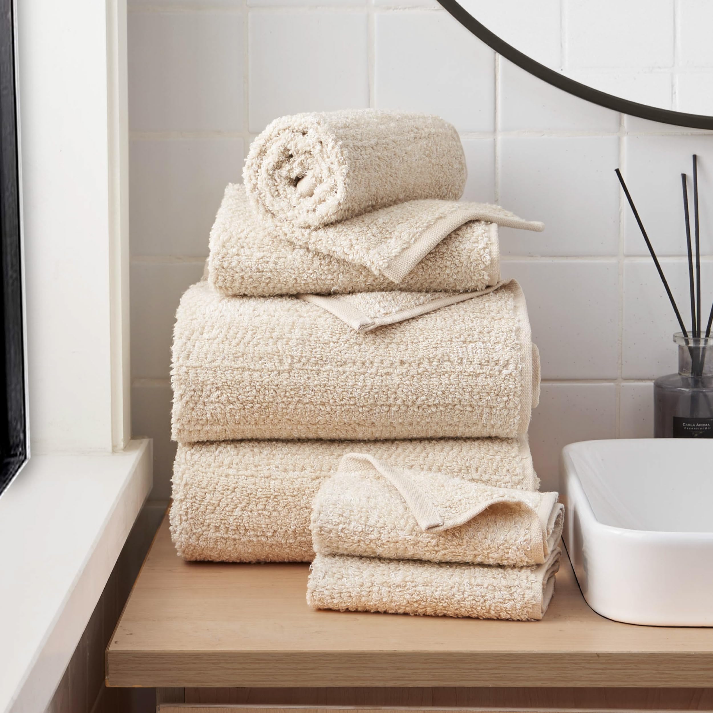 Amazon.com: Lucky Brand Luxurious Boucle 6 Piece Bath Towel Set
