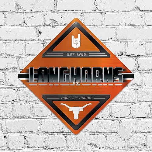 Miniatura 204 de Rico Industries NCAA - Letrero de metal estándar de 16.5 x 16.5 pulgadas, decoración del hogar, dormitorio, oficina, cueva de hombre