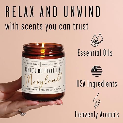Vista 169 de Regalos de Nueva York, decoración de Nueva York para el hogar – 'There No Place Like New York Candle, con manzana jugosa, canela y calabaza I New