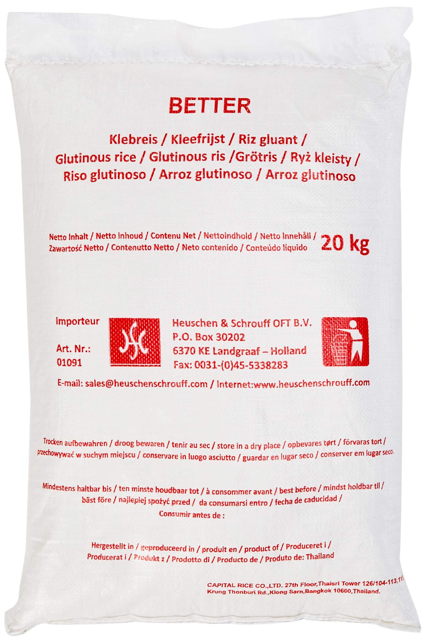 Better Brand Reis Kleb, 1er Pack (1 x 20 kg)