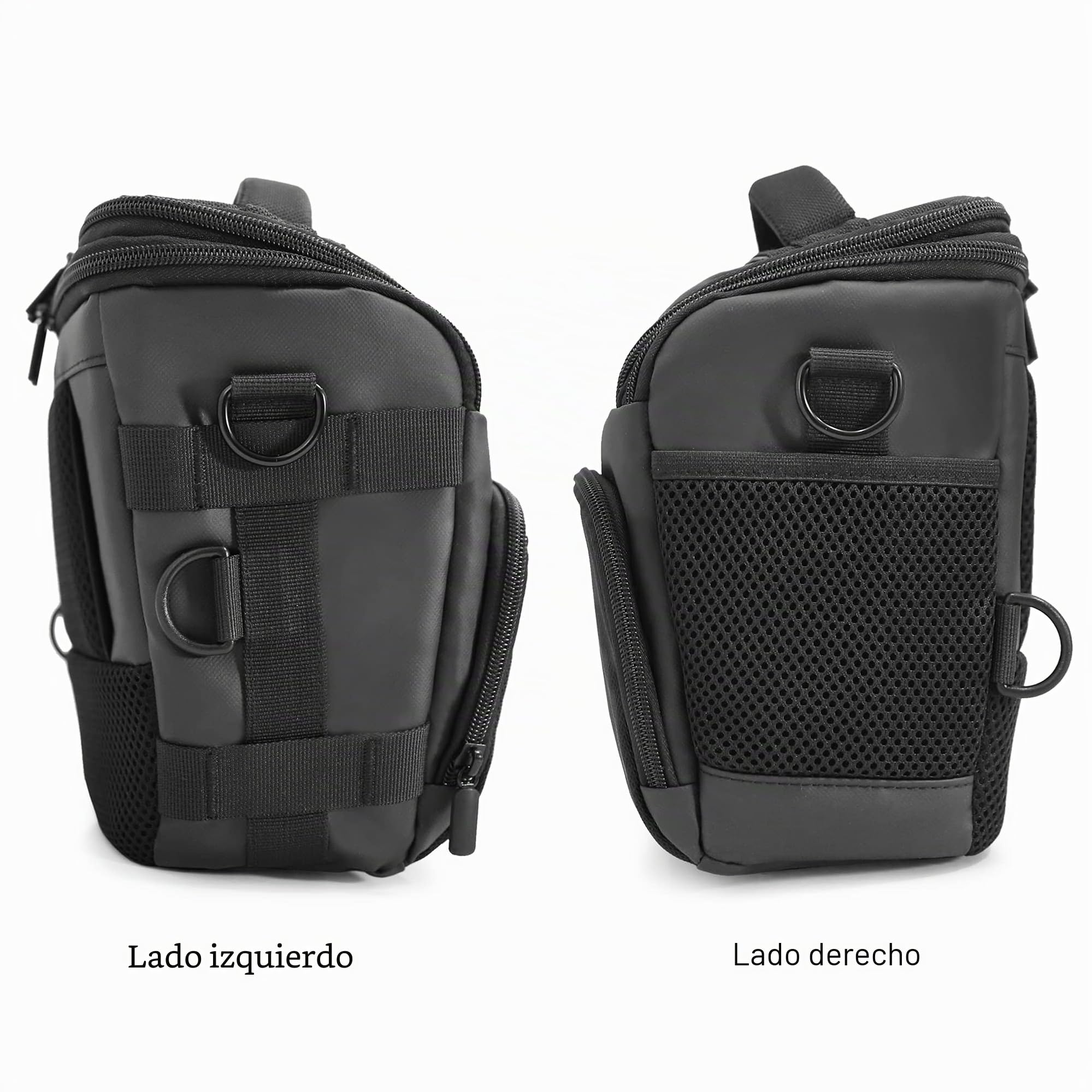 Baxxtar Pro Novo SLR Funda Colt para réflex y mirrorless (Interior 16 x 12 x 19 cm) – Correa de Hombro, túnel de cinturón, Funda de Lluvia – para Canon EOS R7 R8 R10 R50 250D, Nikon Z50, Sony Alpha