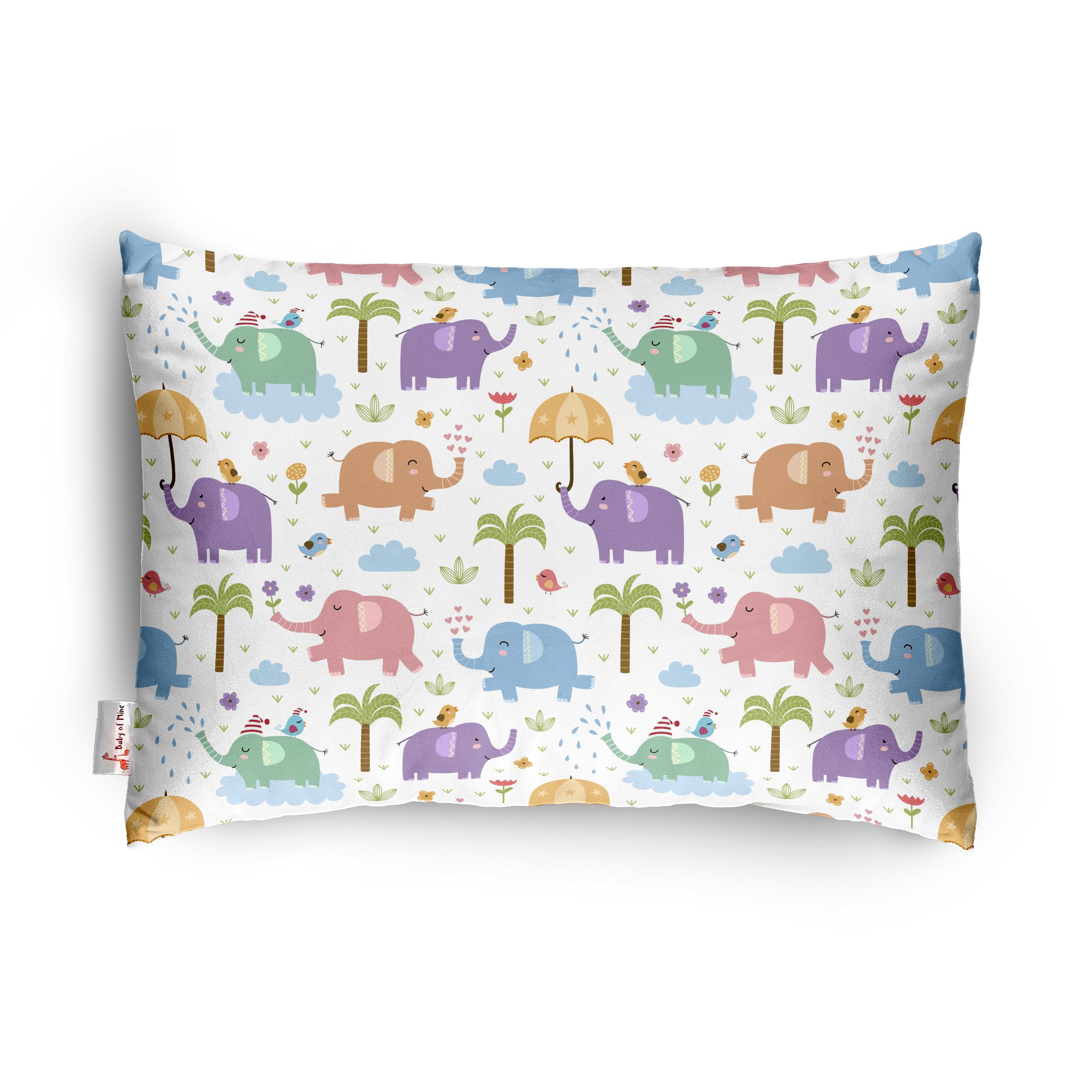 Baby of Mine Personalised Premium Baby Pillow – Super Soft Cotton Cushion for Kids (1 Month–5 Years), Cute Cartoon & Animal Prints, Neck Support, Head Shaping Pillow for Baby Sleep (Pillow 07)