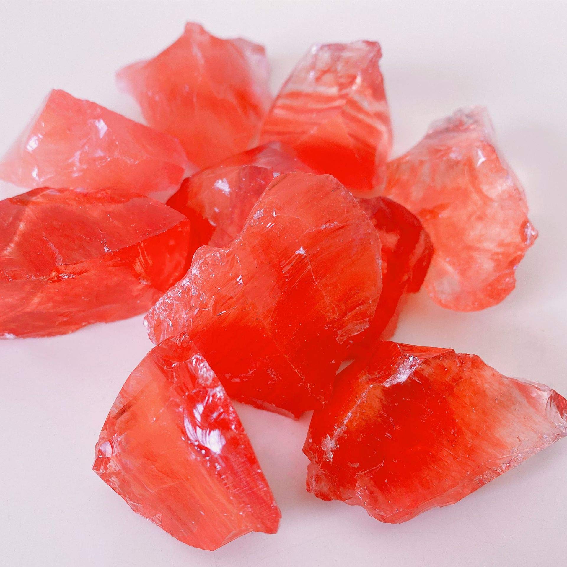 Naturalny kryształ 100g 1-3 cm czerwony arbuz naturalny kryształ dekoracja wnętrz kamień akwarystyczny kolekcje domowe