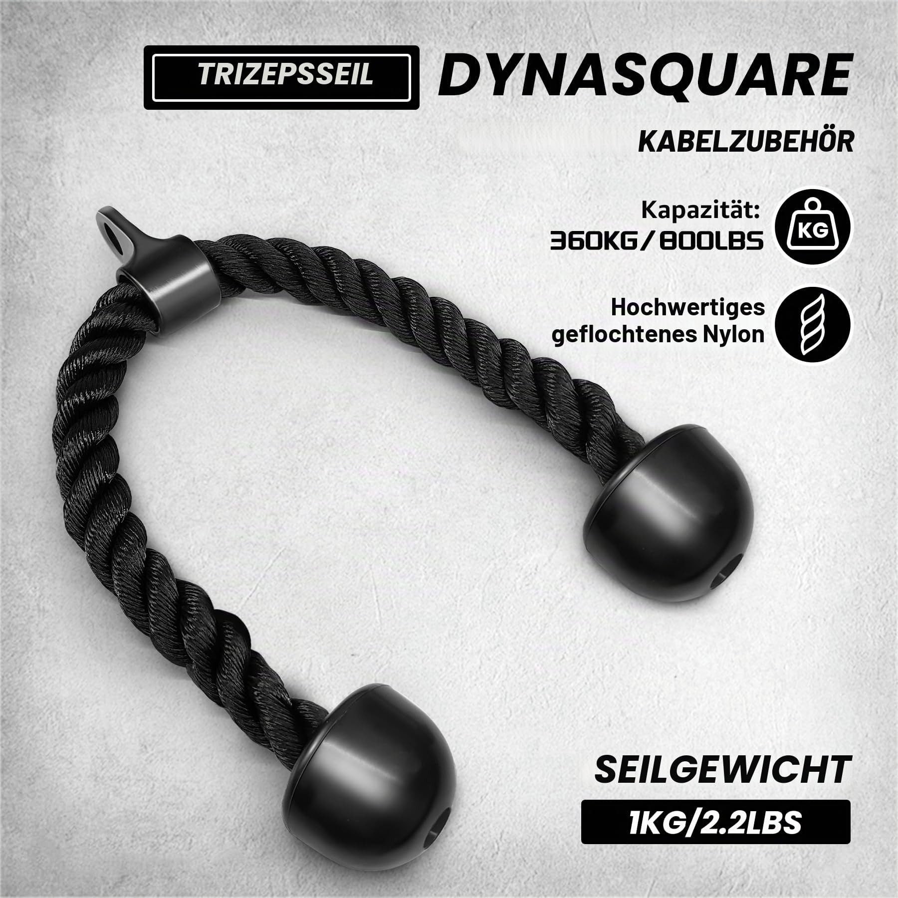 Kombination LAT-Zugzubehör, Seilzuggerät-Zubehör mit Curl- und Zugstange, passend für die meisten Fitnessgeräte, gefertigt aus robustem Vollstahl