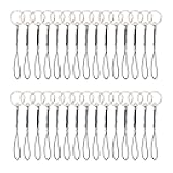 Sunmns Split Key Chain Rings with Lanyards Rope for USB Flash Drive, MP3, MP4, Key Finder and ID Card Badge, 30 Pack