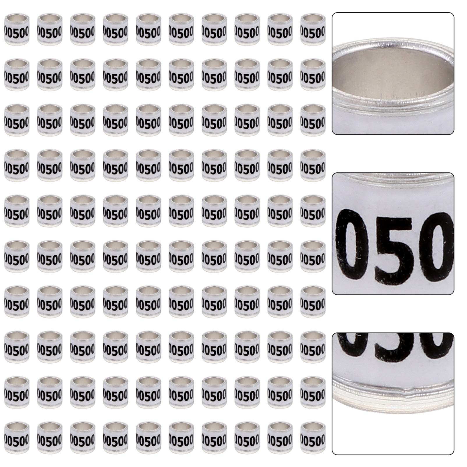 Anelli for zampe di uccelli, anelli for zampe di piccione, 100 pezzi numerati for zampe di piccione, anelli for zampe di uccelli in plastica, fasce for zampe di piccione, fasce for zampe di piccione,