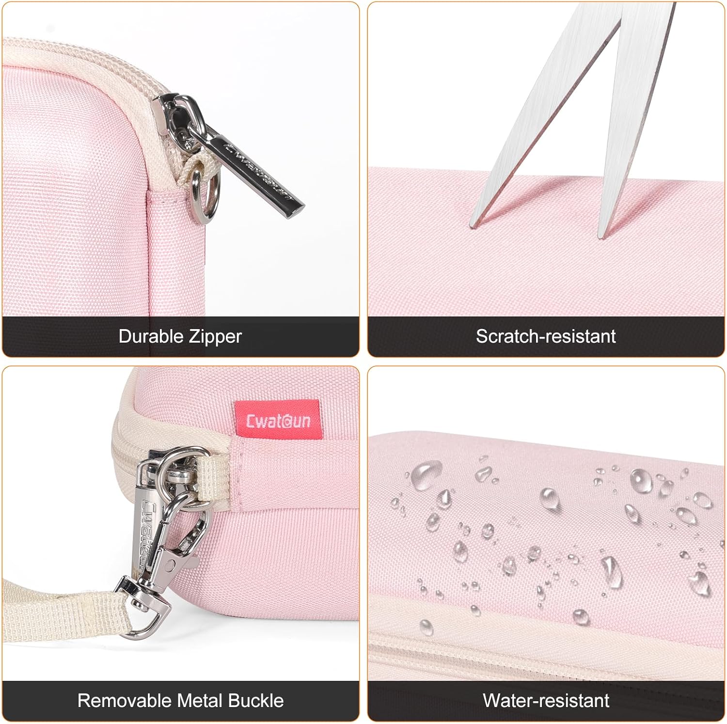 Cwatcun Kids Instant Camera Case for Girls, Print Film Compact Water-Resistant Hard Shell EVA Protective Case Small,Fits ESOXOFFORE/Dylanto/Anchioo/MINIBEAR Cameras & Accessories, Pink - Image 8