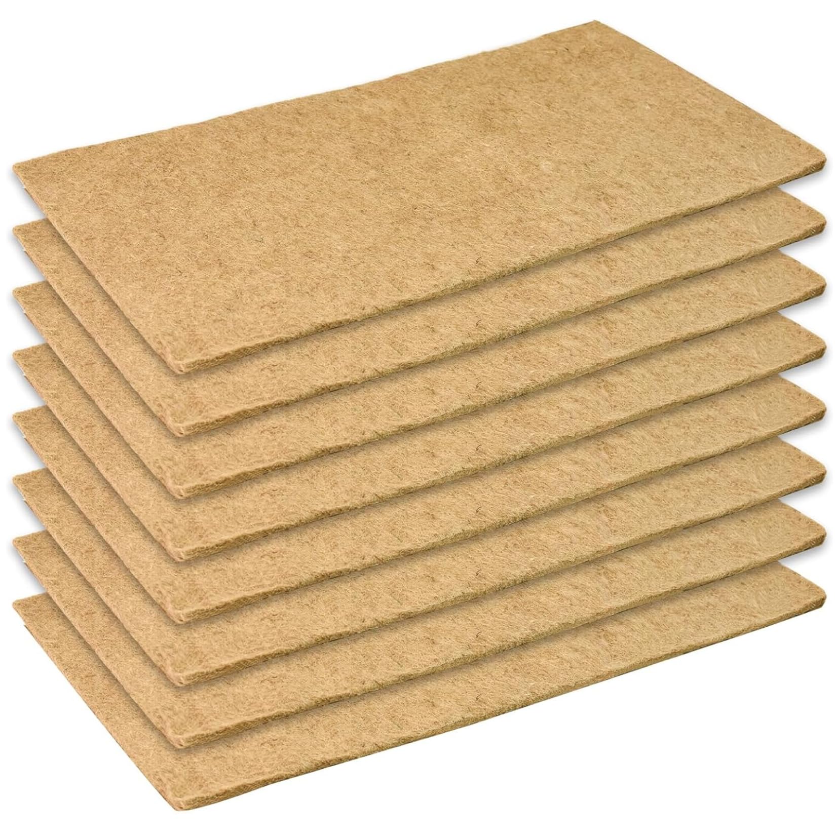 DAGLLGEW 8PCS Hemp Mats for Growing Microgreens, 10x20 Grass Seed Mat, Degradable Breathable Hemp Fibers Microgreens Growing Tray for Seed Sprouting Tray Grass Mat