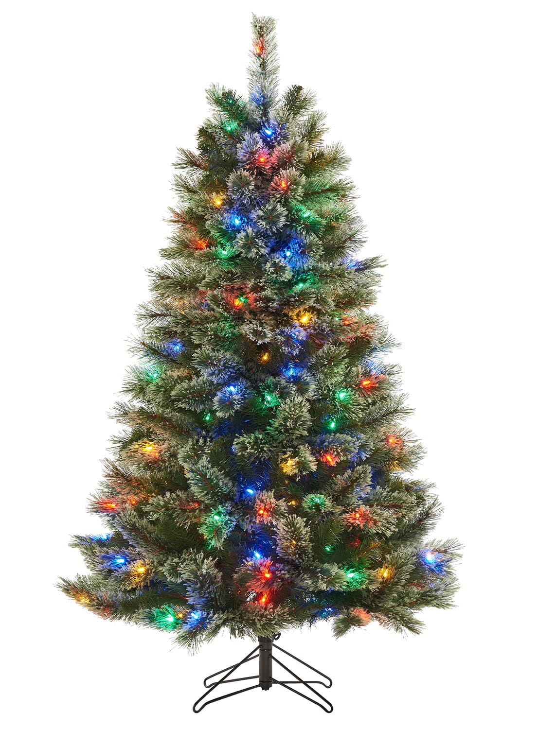 Honeywell 5 ft Pre-Lit LED Christmas Tree, Frances Artificial Xmas Tree with 200 Color Changing Lights, 500 PVC Tips, Tree Top Connector, Entire Tree UL Certified