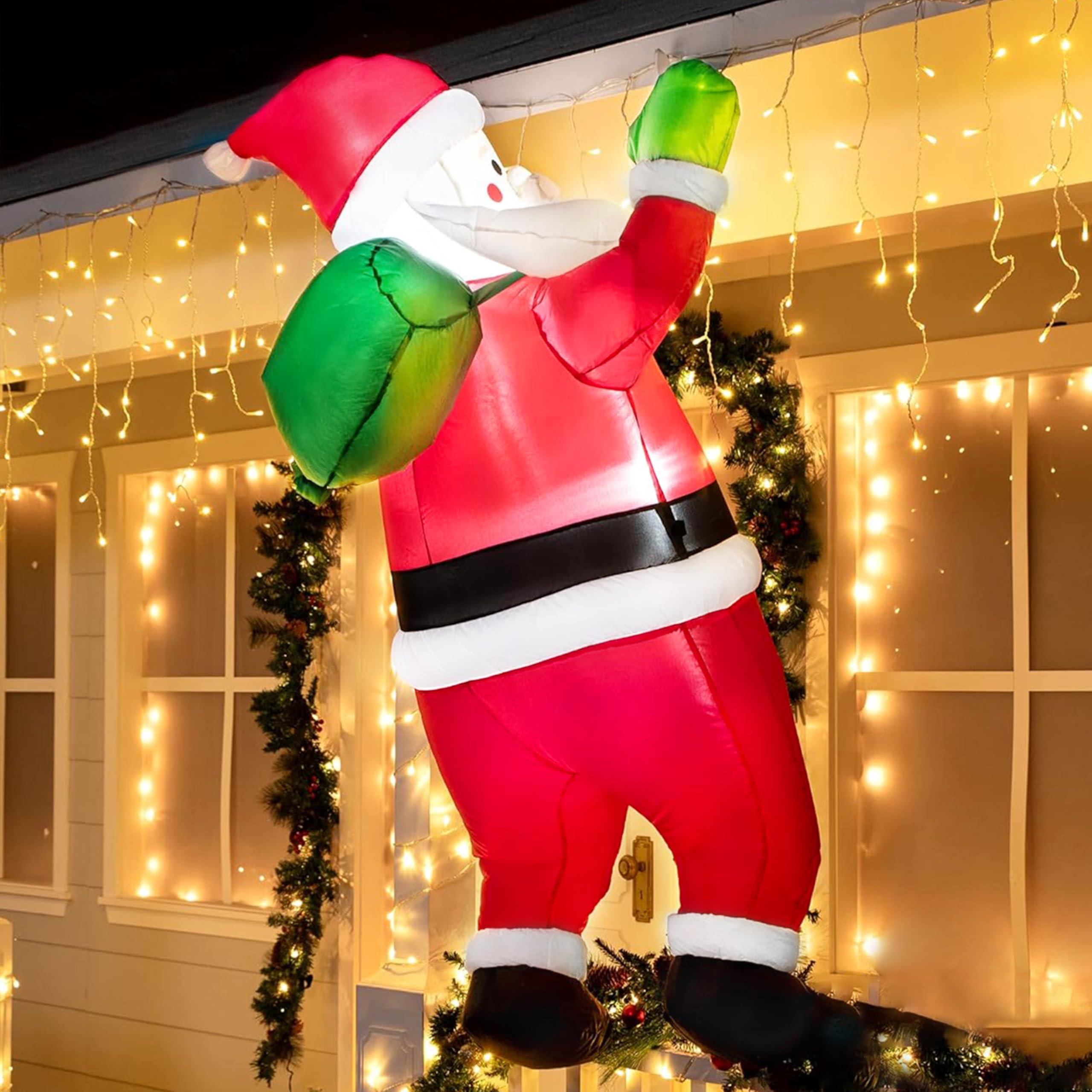 Joiedomi Père Noël Gonflable Suspendu de 5,5 Pieds de Haut